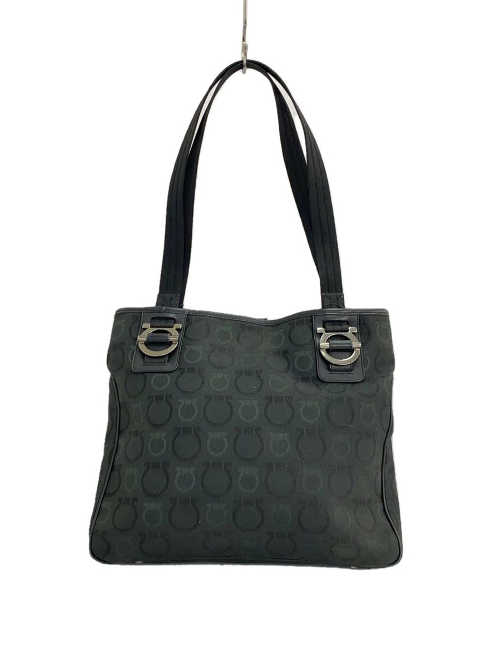 Salvatore Ferragamo Tote Bag Canvas Black All over